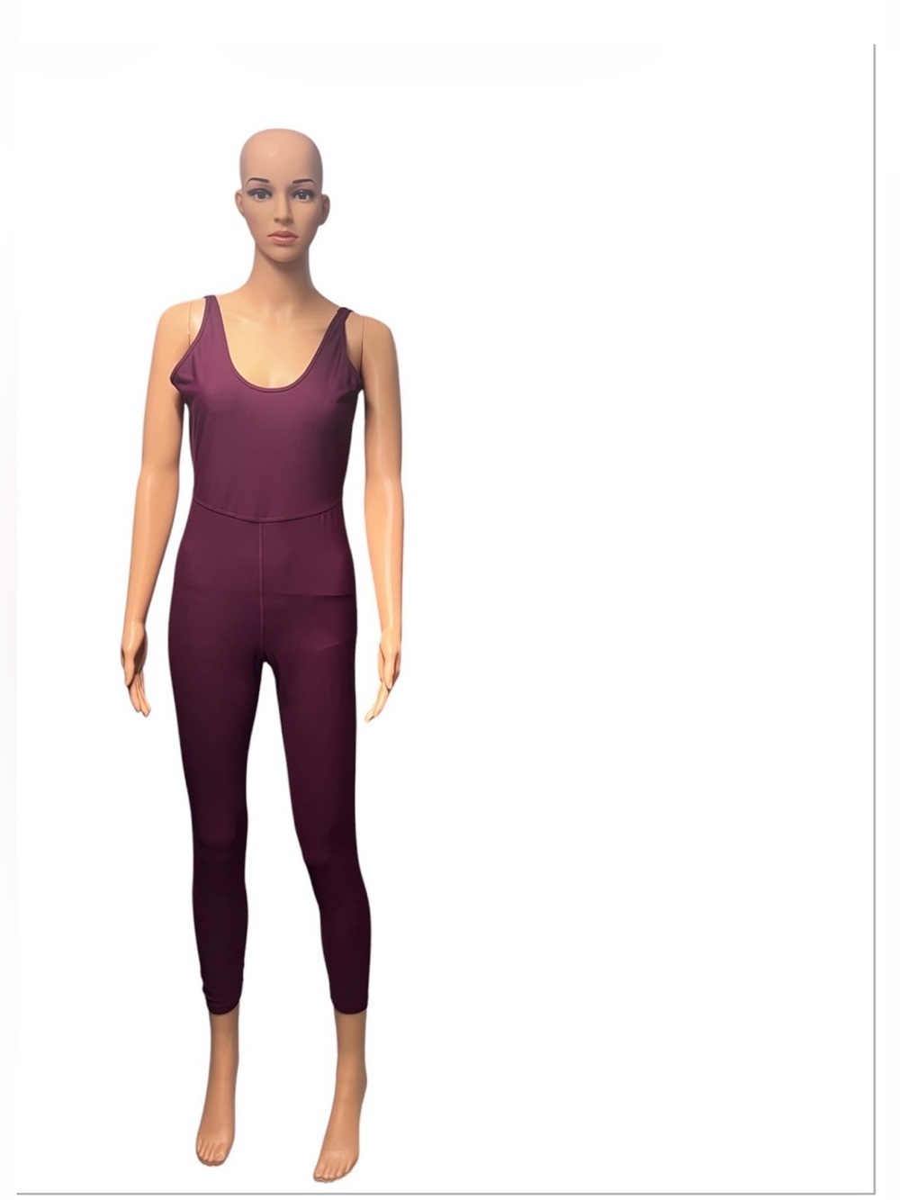 Old Navy Plum Sleeveless Scoop-Neck Jumpsuit size M